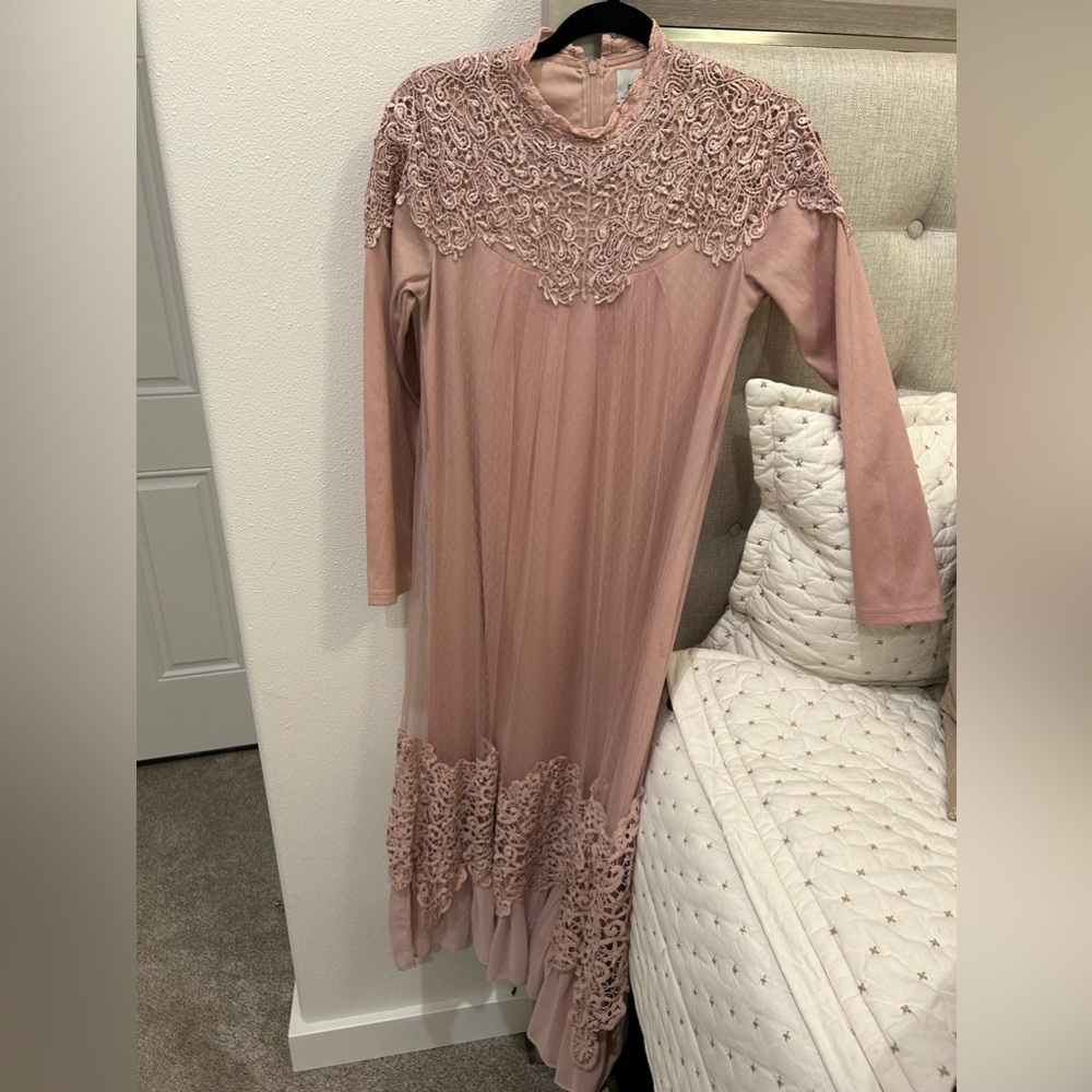 blush pink dress